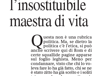 &quot;La storia resta l&#039;insostituibile maestra di vita&quot;, Il Caffè, 10 ottobre 2010