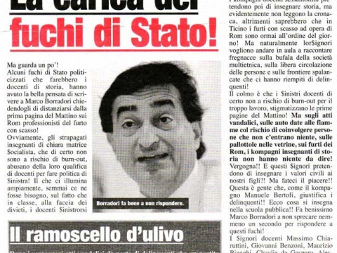 &quot;La carica dei fuchi di Stato!&quot;, Il Mattino della Domenica, 17 settembre 2010