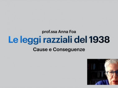2022 - Giornata della memoria - Anna Foa, &quot;Le leggi razziali del 1938&quot;.
