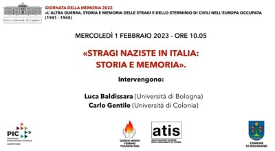 2023 - Giornata della memoria - «Stragi naziste in Italia: storia e memoria»
